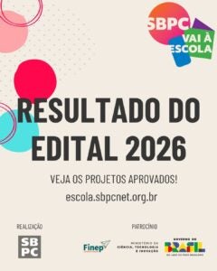 “SBPC vai à Escola” divulga resultado do Edital 2026